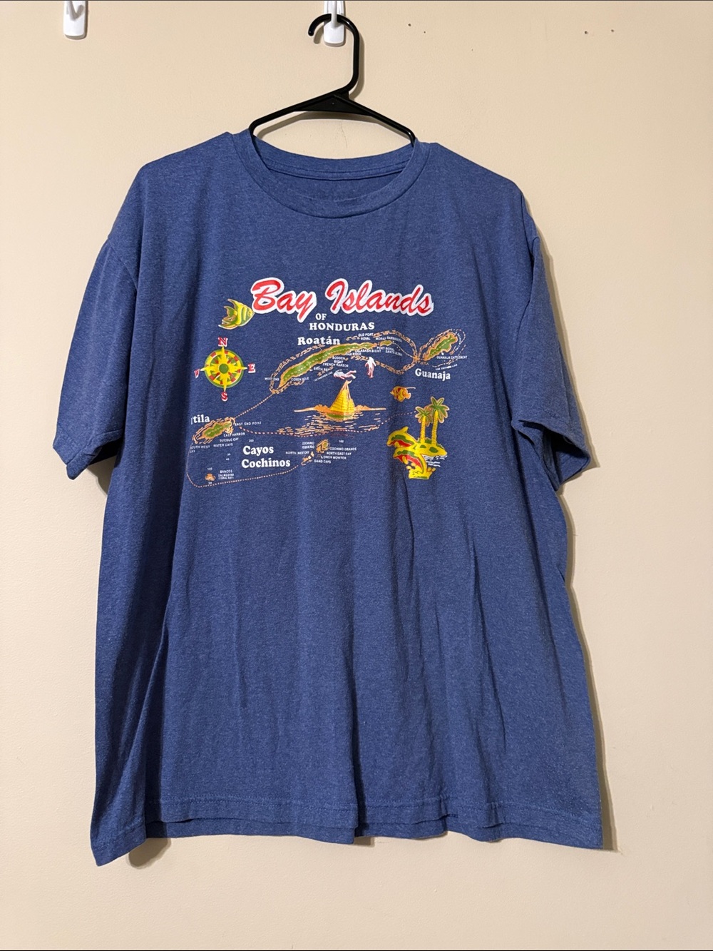 Bay Islands Honduras Graphic T-Shirt - Blue